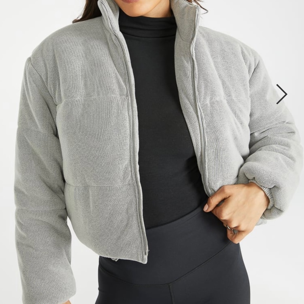 NWT JUSTFAB • Cozy Ribknit Puffer - Women’s S